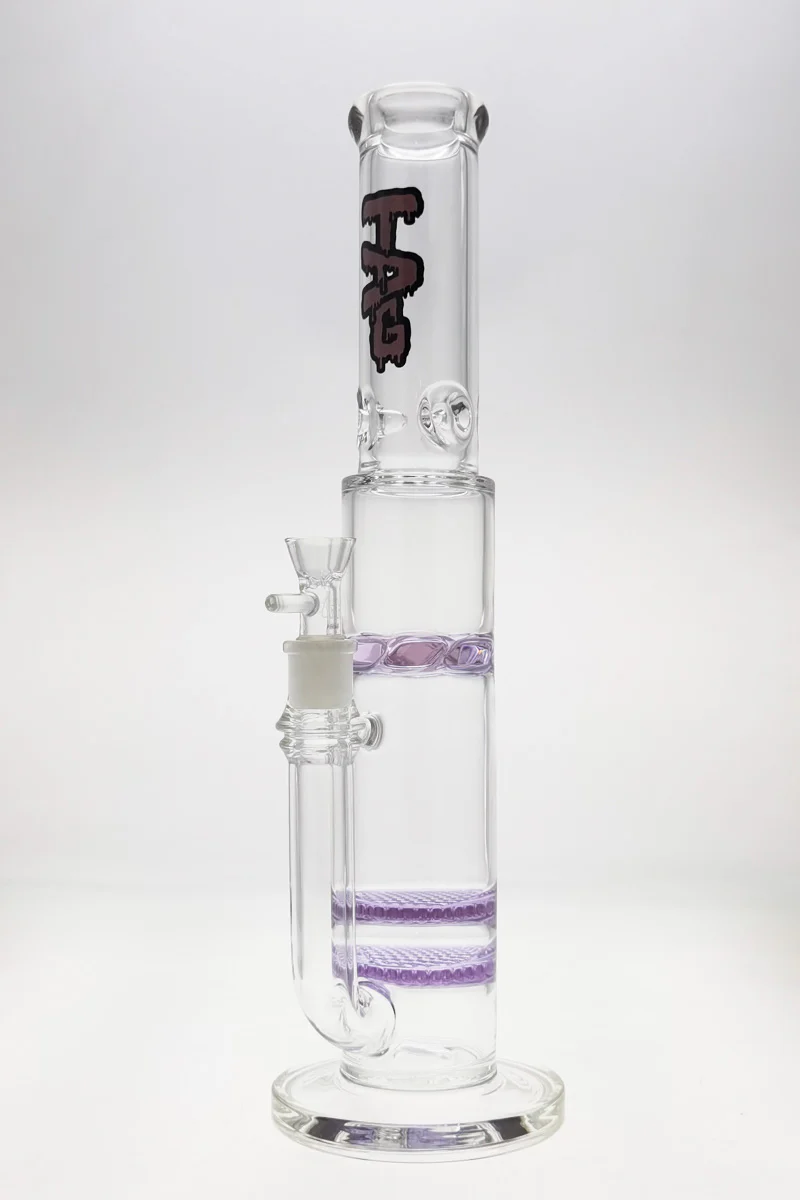 TAG - 16" Double Honeycomb to Spinning Splash Guard Bong 50x7MM (18MM Female) - Image 20