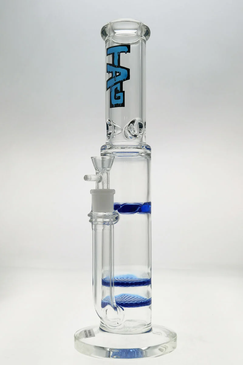 TAG - 16" Double Honeycomb to Spinning Splash Guard Bong 50x7MM (18MM Female) - Image 22