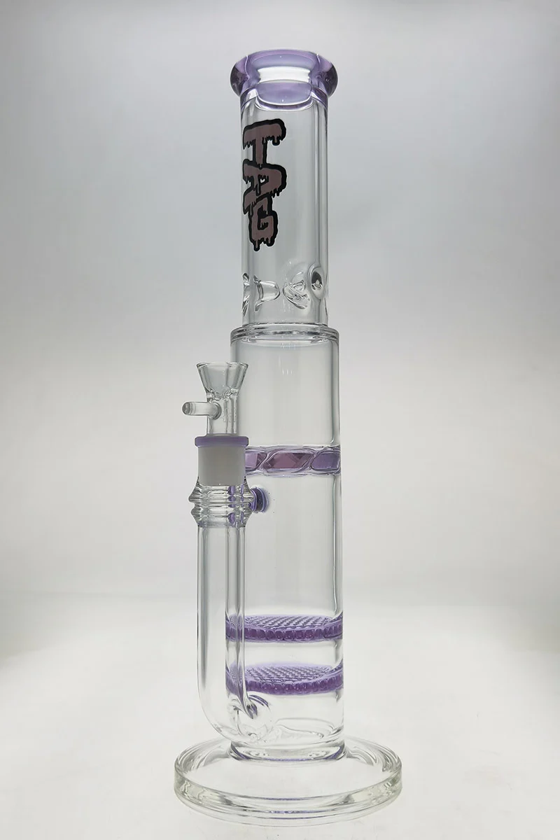 TAG - 16" Double Honeycomb to Spinning Splash Guard Bong 50x7MM (18MM Female) - Image 24