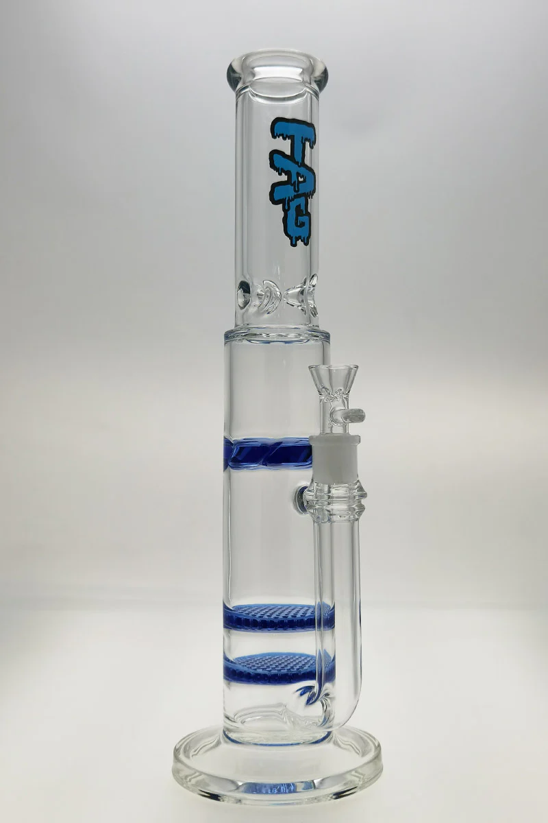 TAG - 16" Double Honeycomb to Spinning Splash Guard Bong 50x7MM (18MM Female) - Image 25