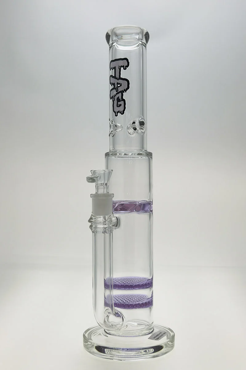 TAG - 16" Double Honeycomb to Spinning Splash Guard Bong 50x7MM (18MM Female) - Image 26