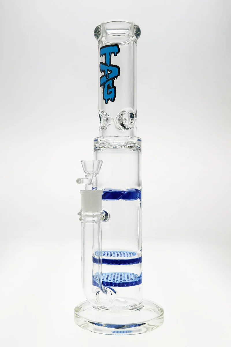 TAG - 16" Double Honeycomb to Spinning Splash Guard Bong 50x7MM (18MM Female) - Image 35