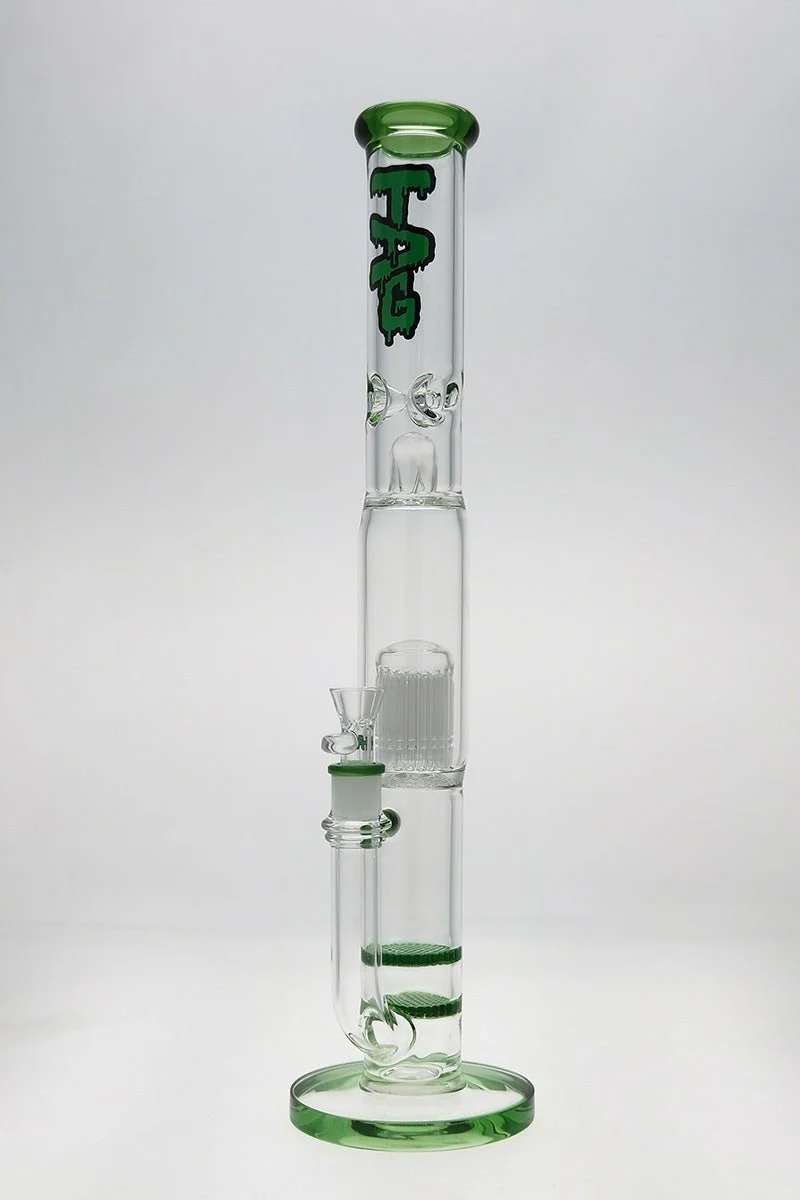 TAG - 21" Double Honeycomb to Fixed 34 Arm Tree Bong 50x7MM (18MM Female) - Image 13