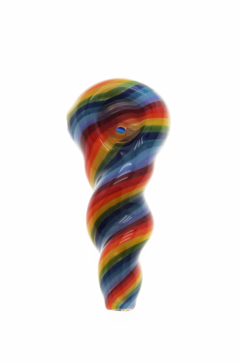 3.50" Dry Spoon Pipe w/ Twisted Body (55g) Carb Hole: Left Side - Image 6