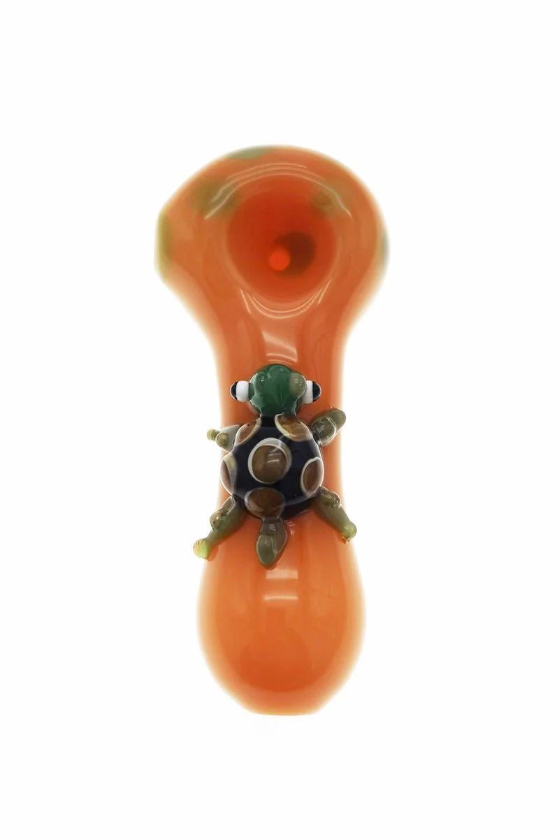 3.75" Dry Spoon Pipe w/ Critters (72g) Carb Hole: Left Side - Image 2