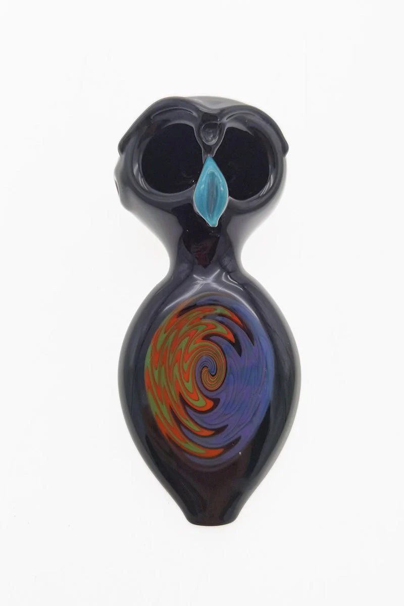 4.00" Dry Spoon Pipe w/ Double Bowl Pack (75g) Carb Hole: Left Side - Image 3