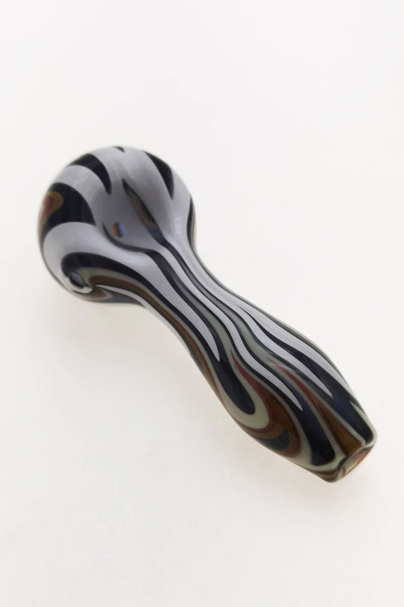 4.00" Dry Spoon Pipe w/ Wig Wag (50g) - Image 17