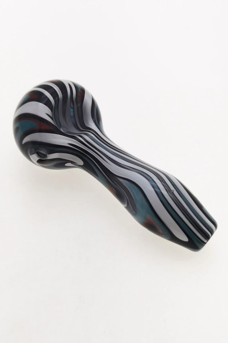 4.00" Dry Spoon Pipe w/ Wig Wag (50g) - Image 27