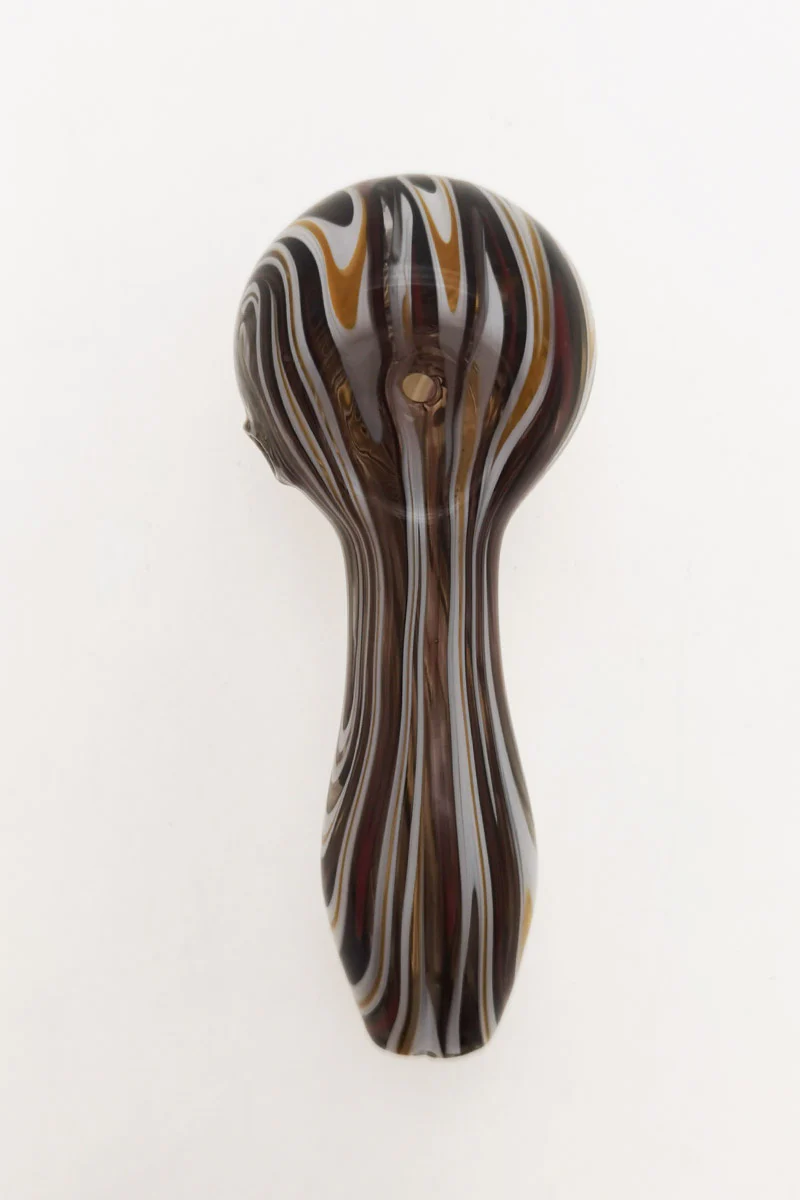 4.00" Dry Spoon Pipe w/ Wig Wag (50g) - Image 34