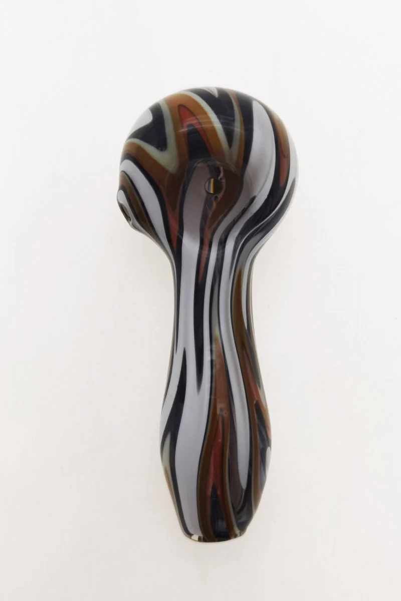 4.00" Dry Spoon Pipe w/ Wig Wag (50g) - Image 49