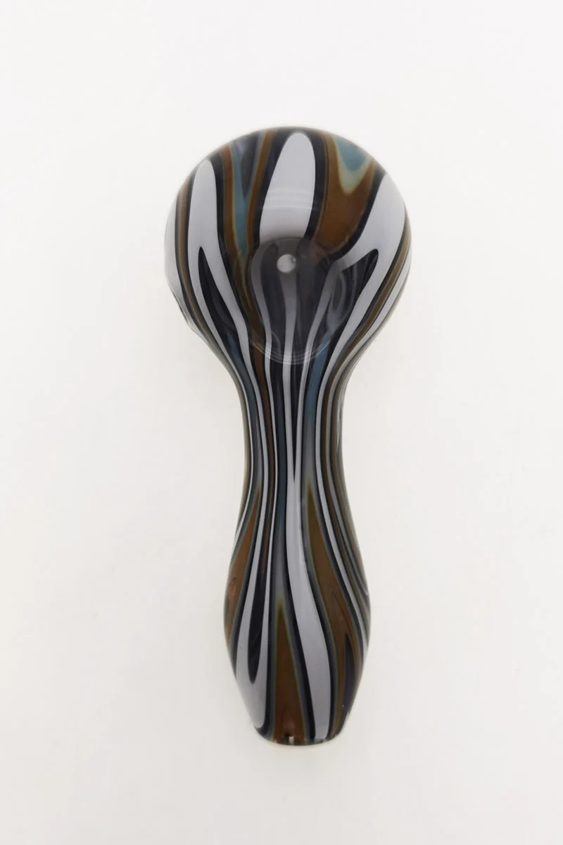 4.00" Dry Spoon Pipe w/ Wig Wag (50g) - Image 53