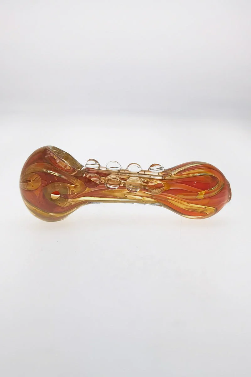4.50" Dry Spoon Pipe w/ Marbled Shaft (82g) Carb Hole: Left Side - Image 2
