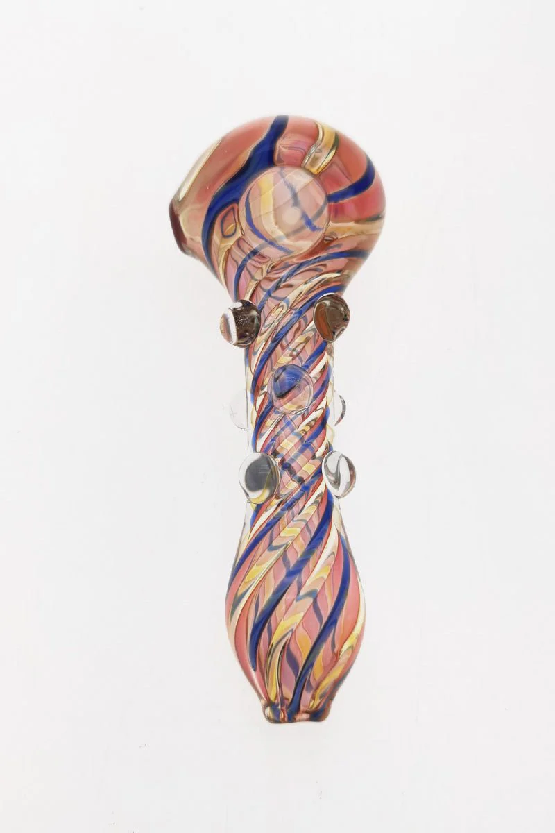 4.75" Dry Spoon Pipe w/ Marbled Shaft (90g) Carb Hole: Left Side