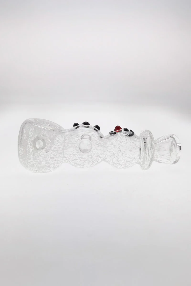 5.00" Dry Spoon Pipe w/ Snow Man Body (89g) Carb Hole: Left Side - Image 3