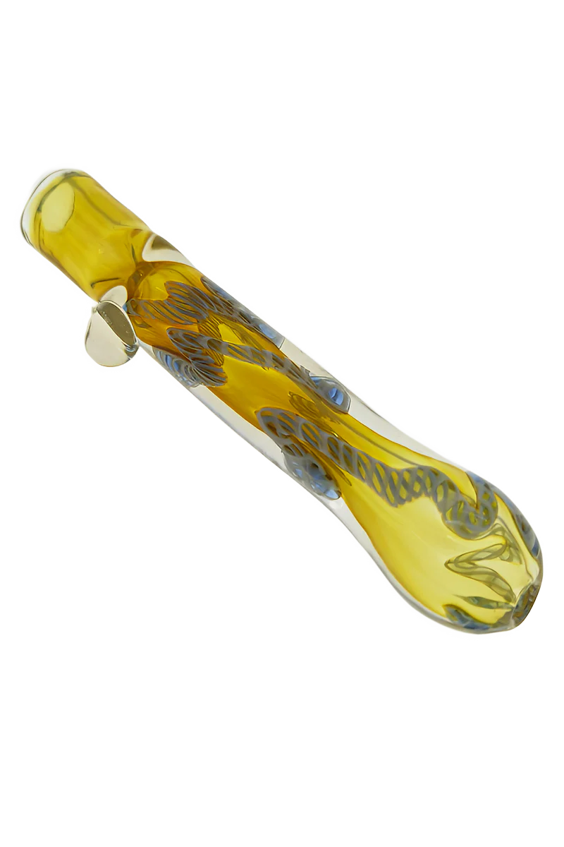 Color Ribbon Chillum w/ Marble (Single Hole)