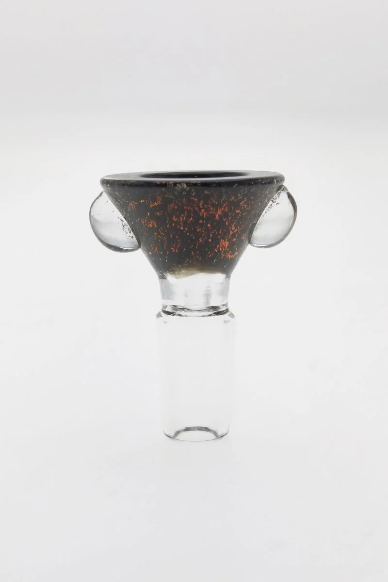 Single Hole Bong Slide Bowl Piece w/ Multi-Marble Handle - Image 2