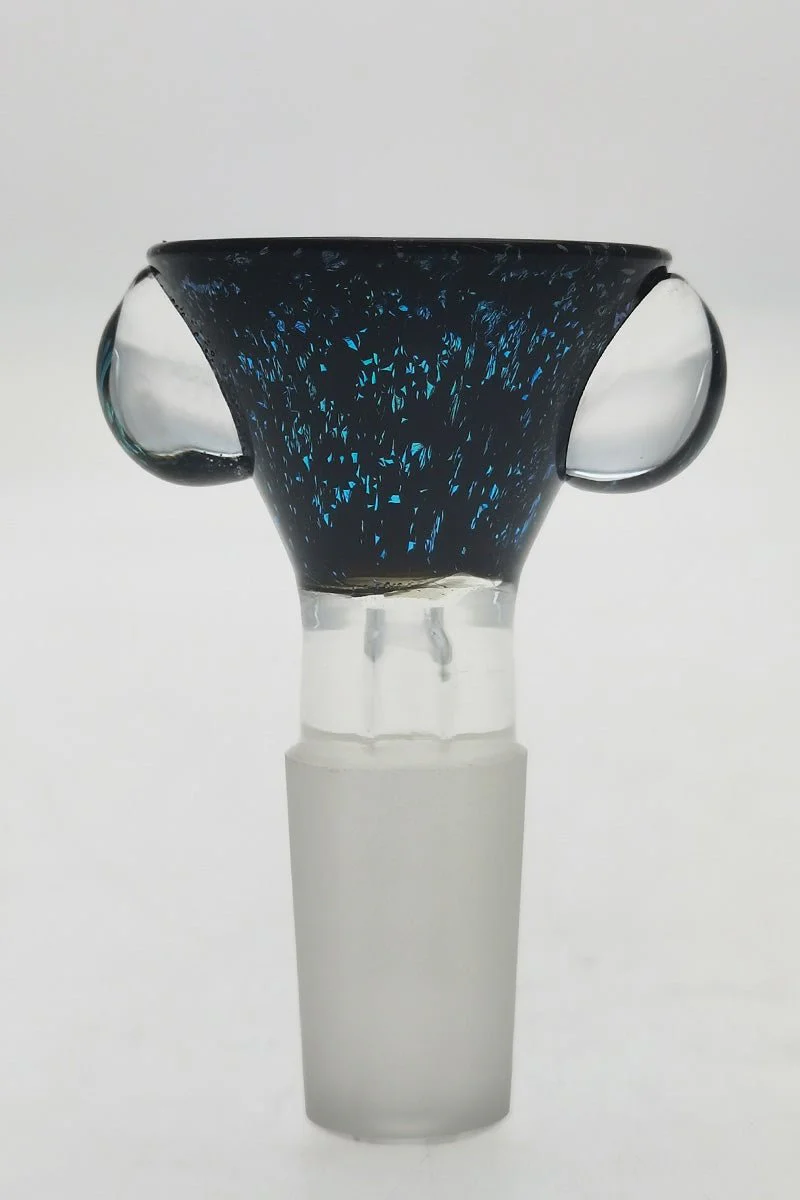 Single Hole Bong Slide Bowl Piece w/ Multi-Marble Handle - Image 22