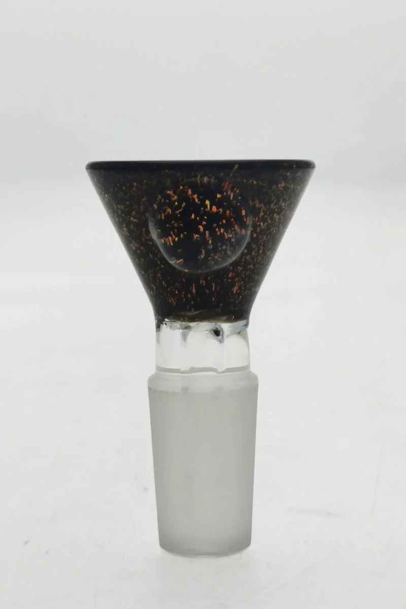 Single Hole Bong Slide Bowl Piece w/ Multi-Marble Handle - Image 29