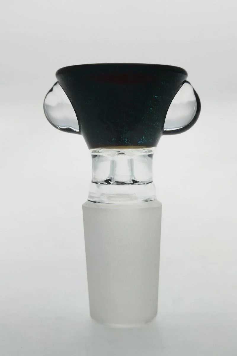 Single Hole Bong Slide Bowl Piece w/ Multi-Marble Handle - Image 44