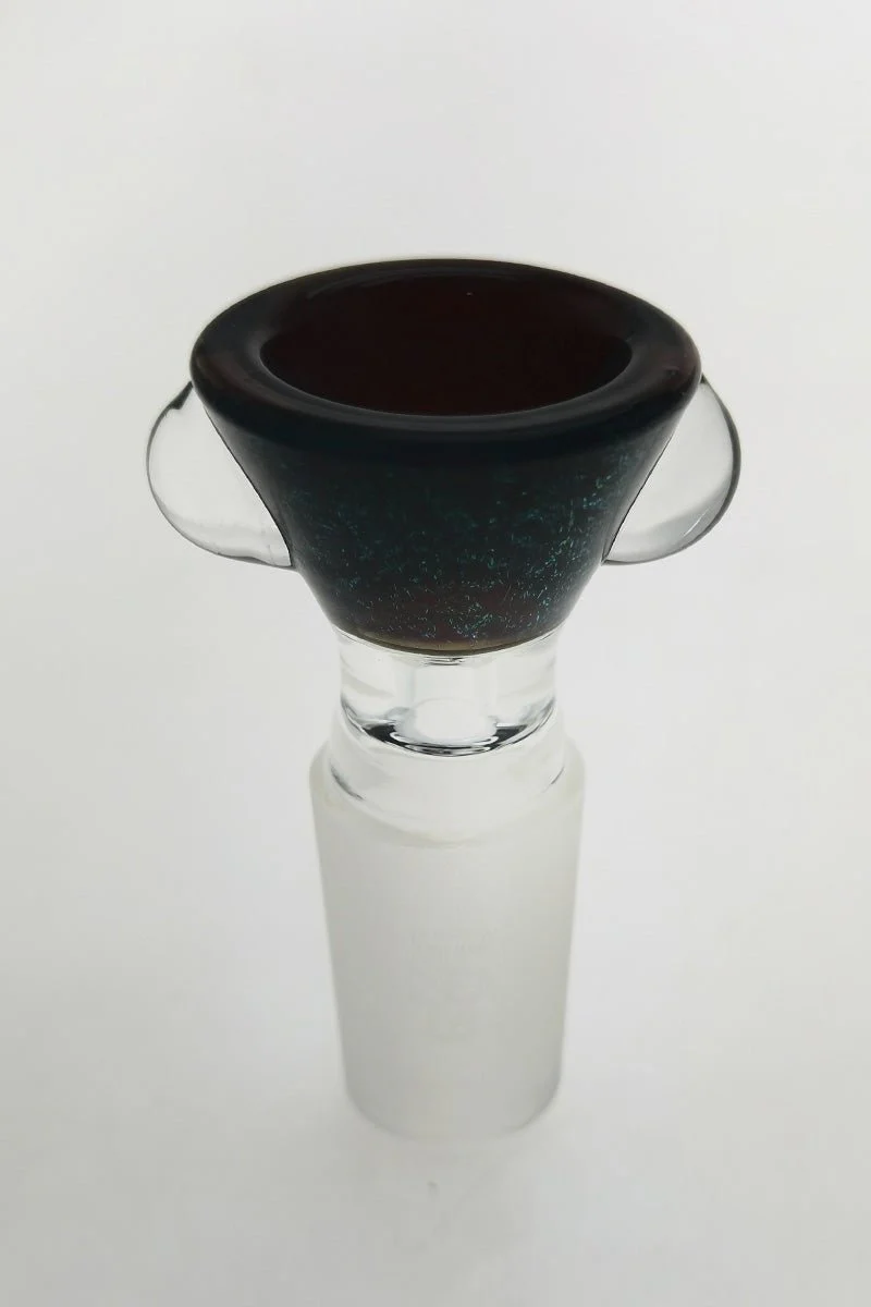 Single Hole Bong Slide Bowl Piece w/ Multi-Marble Handle - Image 46