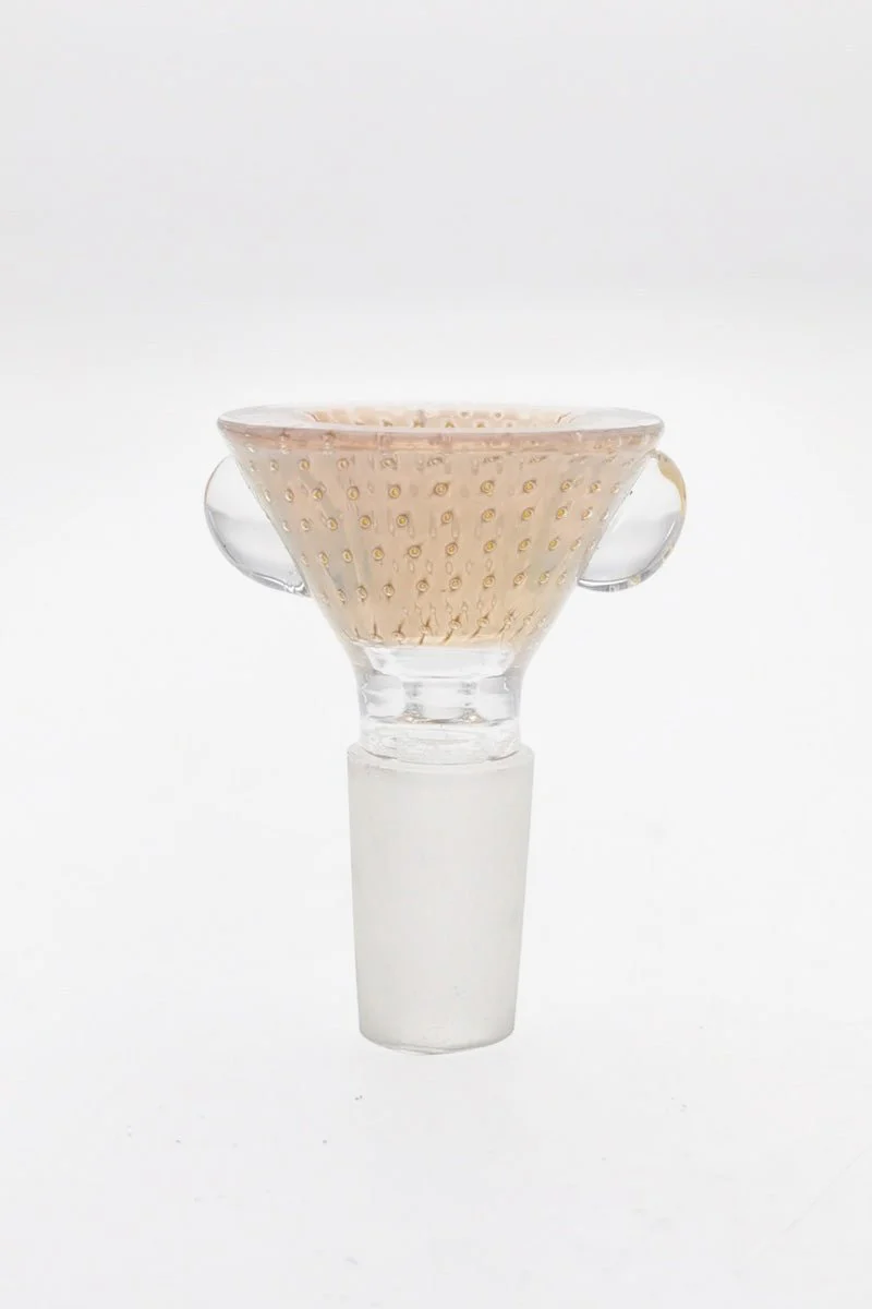 Single Hole Bong Slide Bowl Piece w/ Multi-Marble Handle - Image 6