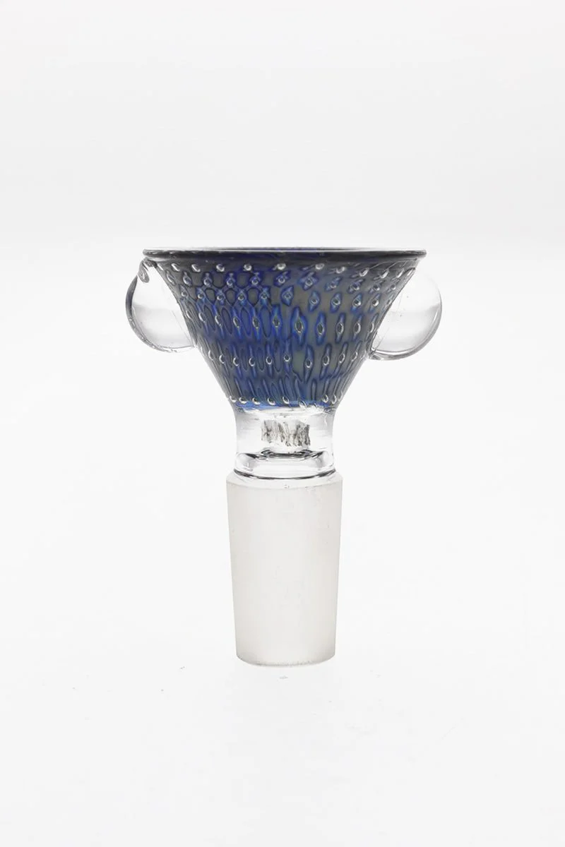 Single Hole Bong Slide Bowl Piece w/ Multi-Marble Handle - Image 8