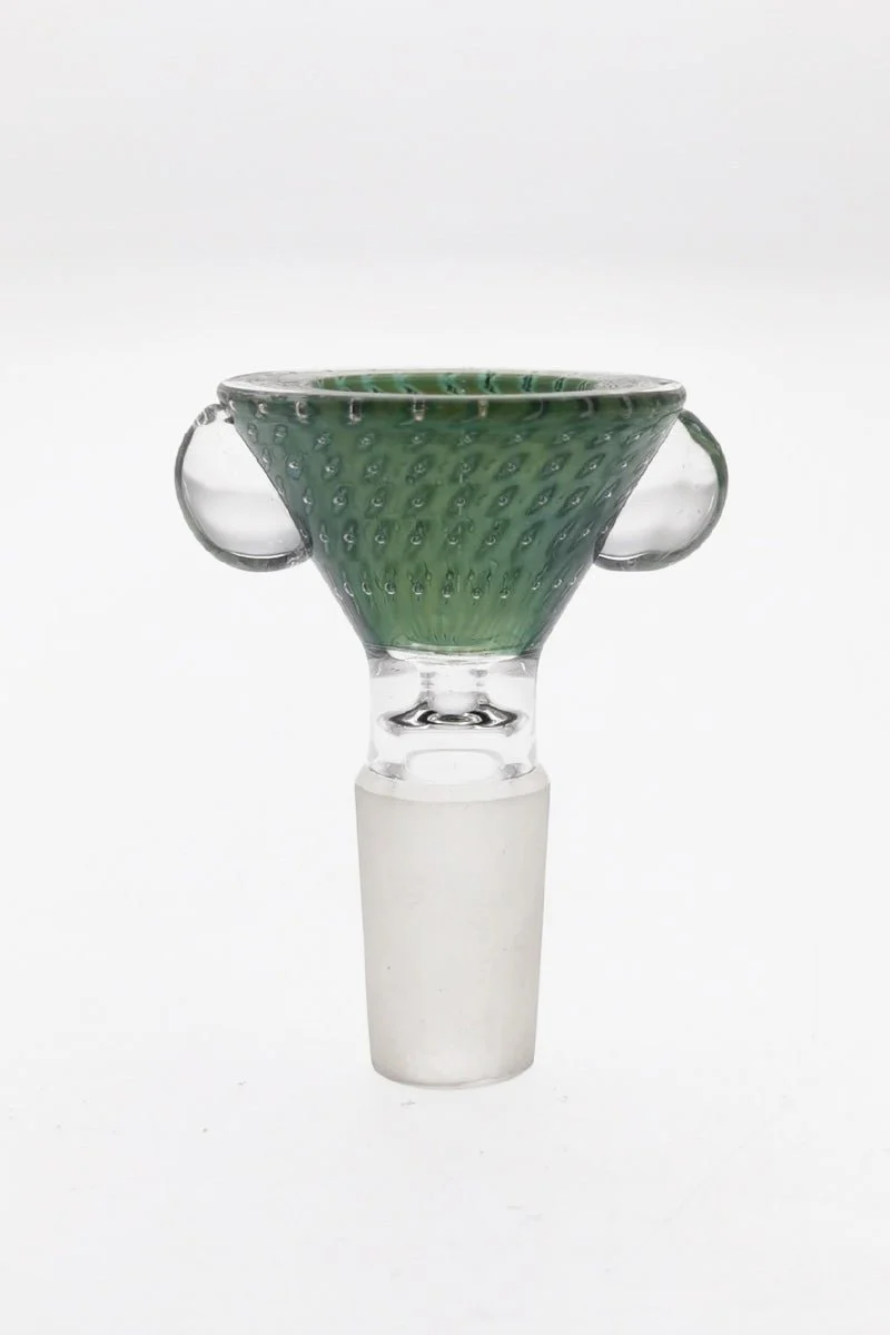 Single Hole Bong Slide Bowl Piece w/ Multi-Marble Handle - Image 9