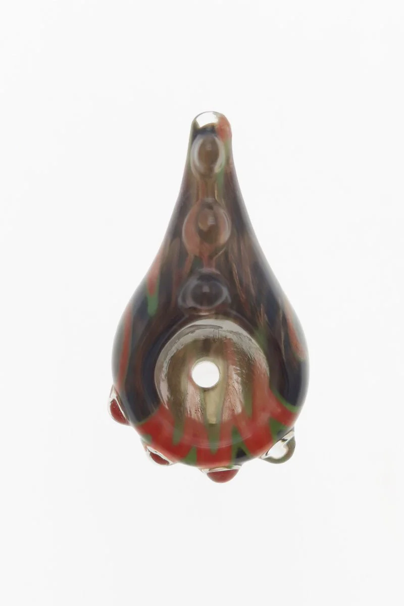 Single Hole Bong Slide Bowl Piece w/ Tear Drop Shaped Bowl & Handle (14MM Male) - Image 4