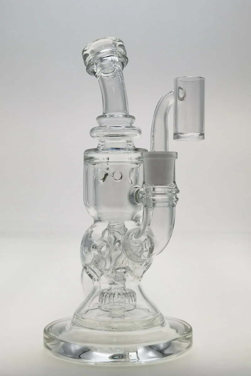 TAG - 8.5" Faberge Egg Klein Incycler (Recycler) Dab Rig w/ Super Slit Puck (14MM Female) - Image 125