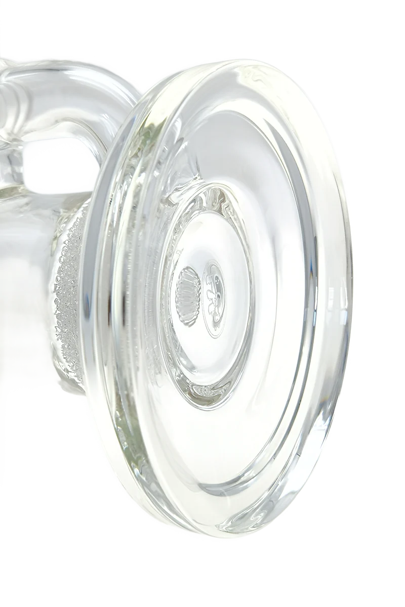 TAG - 12" Bent Neck Fritted Disc Can Dab Rig Bong 65x5MM (18MM Female) - Image 12