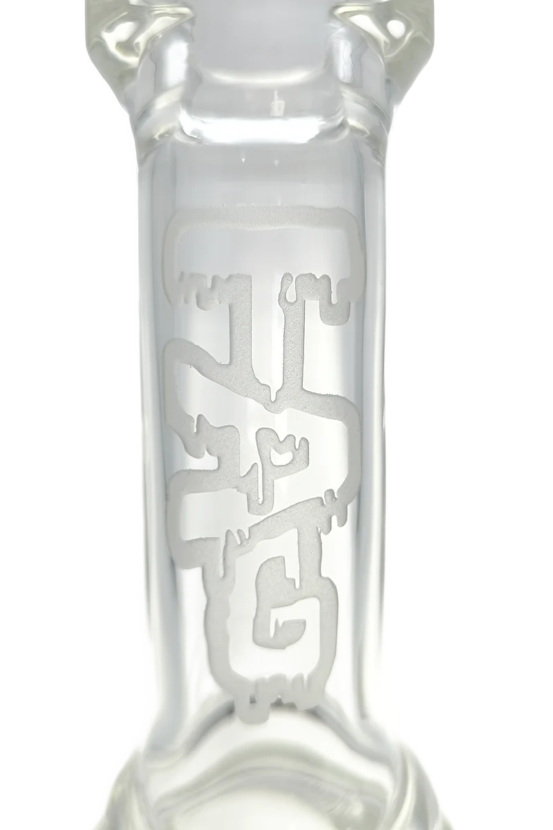 TAG - 12" Bent Neck Fritted Disc Can Dab Rig Bong 65x5MM (18MM Female) - Image 9