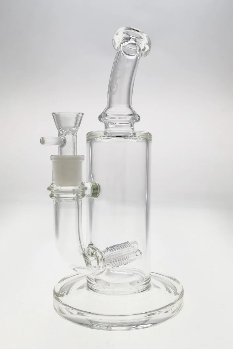 TAG - 12" Bent Neck Triple Super Slit Multiplying Inline Diffuser Dab Rig Bong 65x5MM (18MM Female) - Image 23