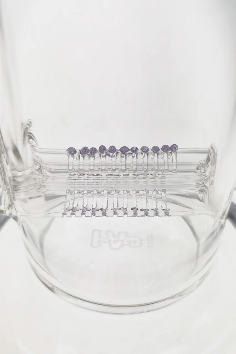TAG - 12" Bent Neck Triple Super Slit Multiplying Inline Diffuser Dab Rig Bong 65x5MM (18MM Female) - Image 24