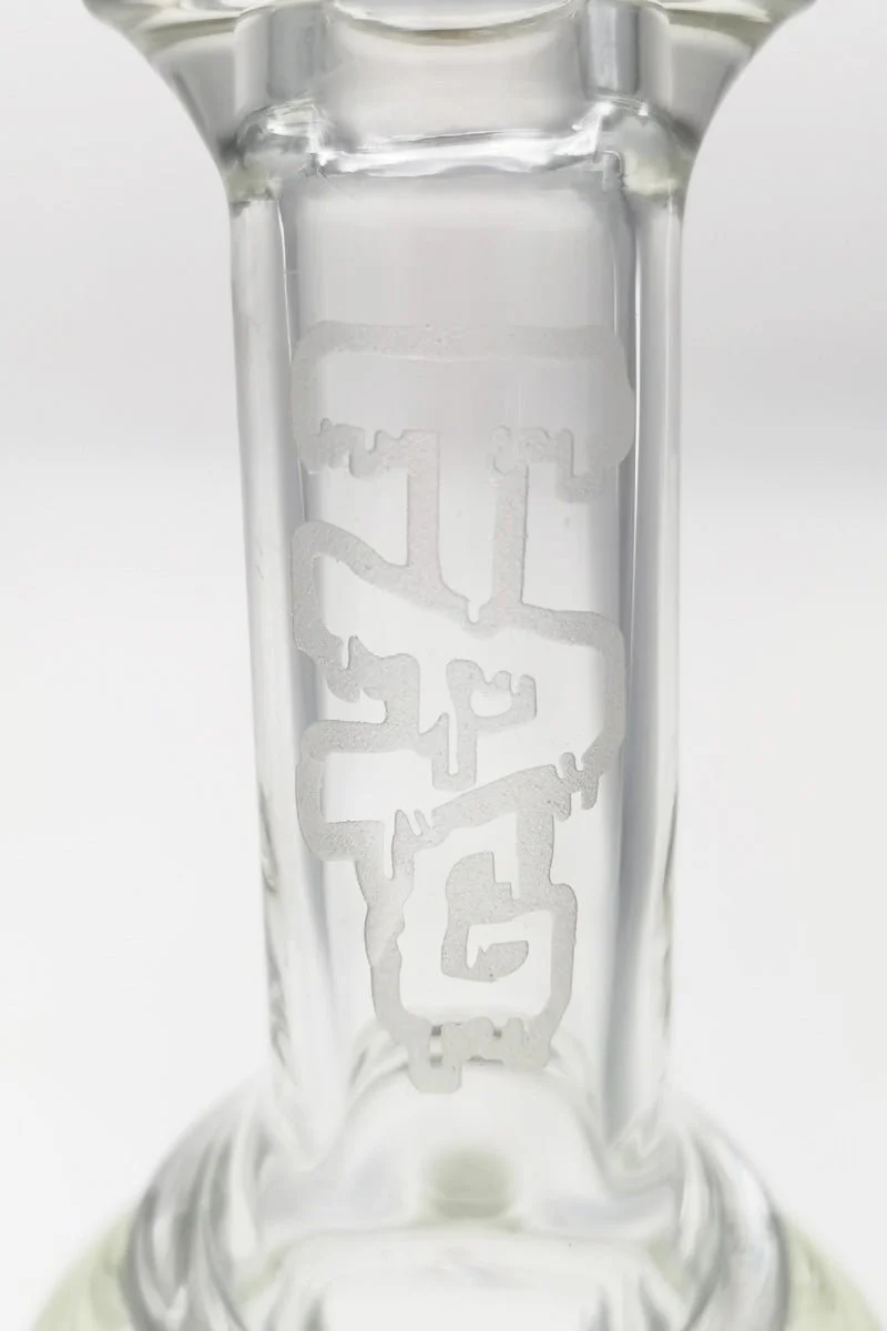 TAG - 12" Bent Neck Triple Super Slit Multiplying Inline Diffuser Dab Rig Bong 65x5MM (18MM Female) - Image 8