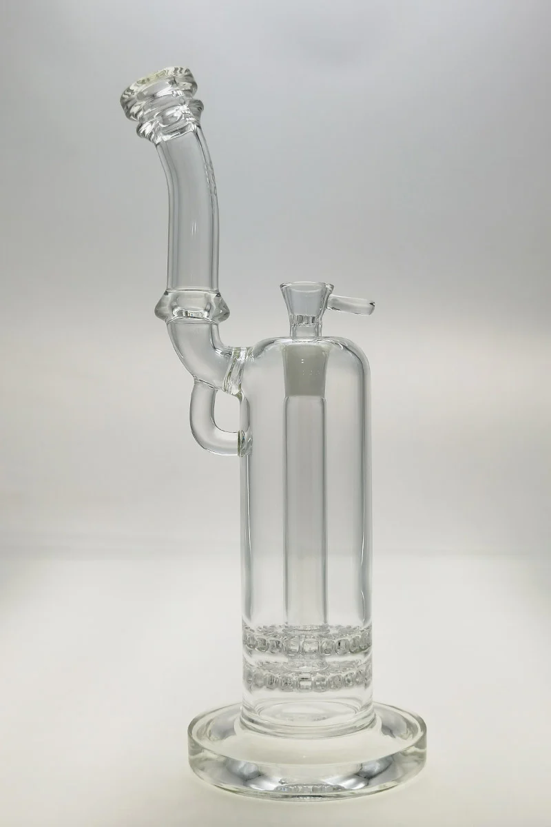 TAG - 13" Double Ratchet Bubbler Bong 65x5MM (18MM Female)