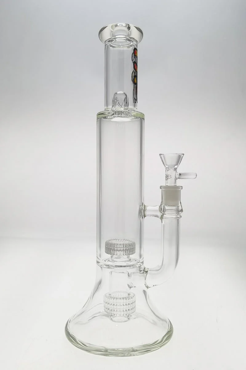 TAG - 14" Double Super Slit Matrix Bellow Dab Rig Bong 55x5MM (14MM Female)