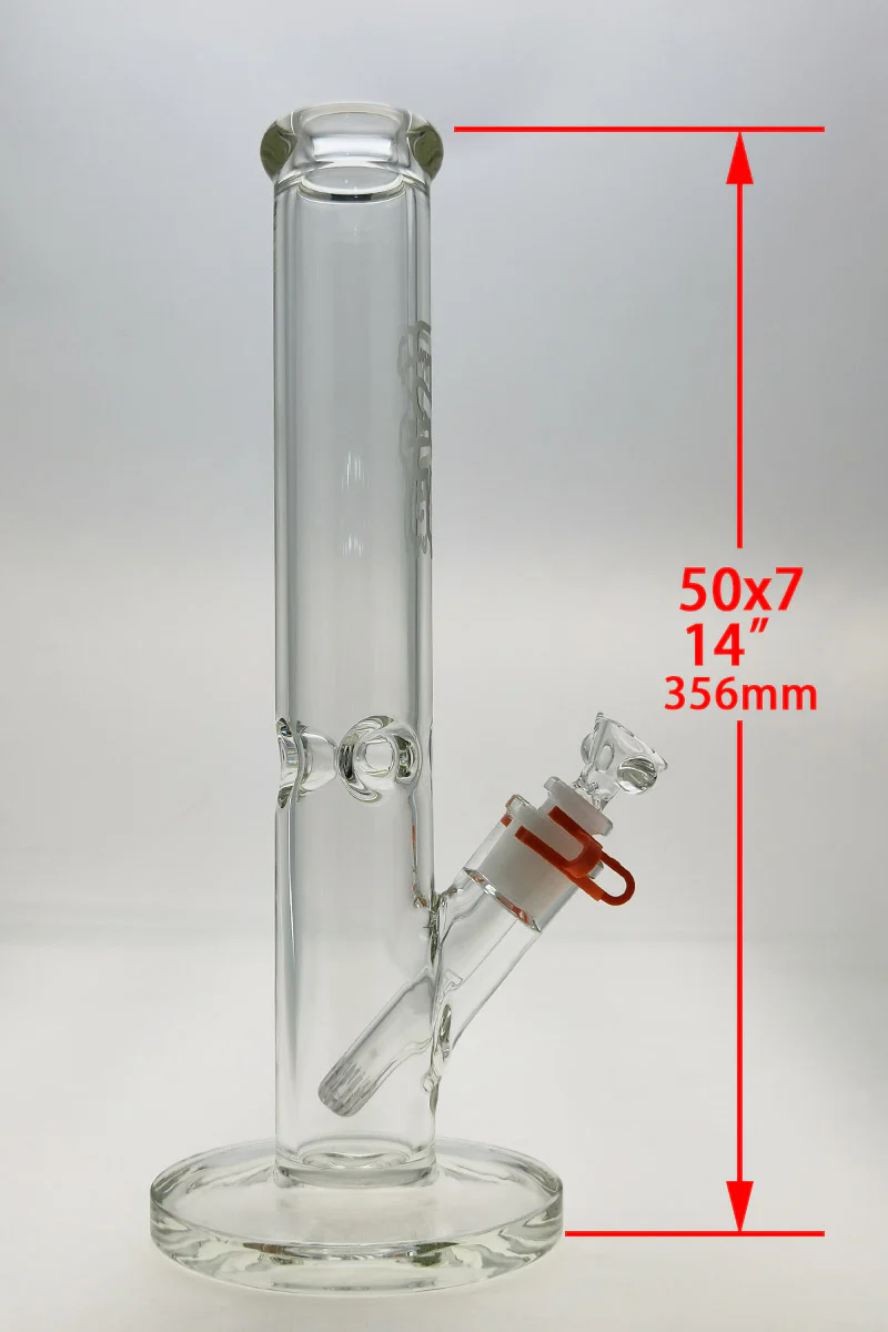 TAG - 14" Straight Tube Bong 50x7MM - 18/14MM Downstem (4.00") - Image 21