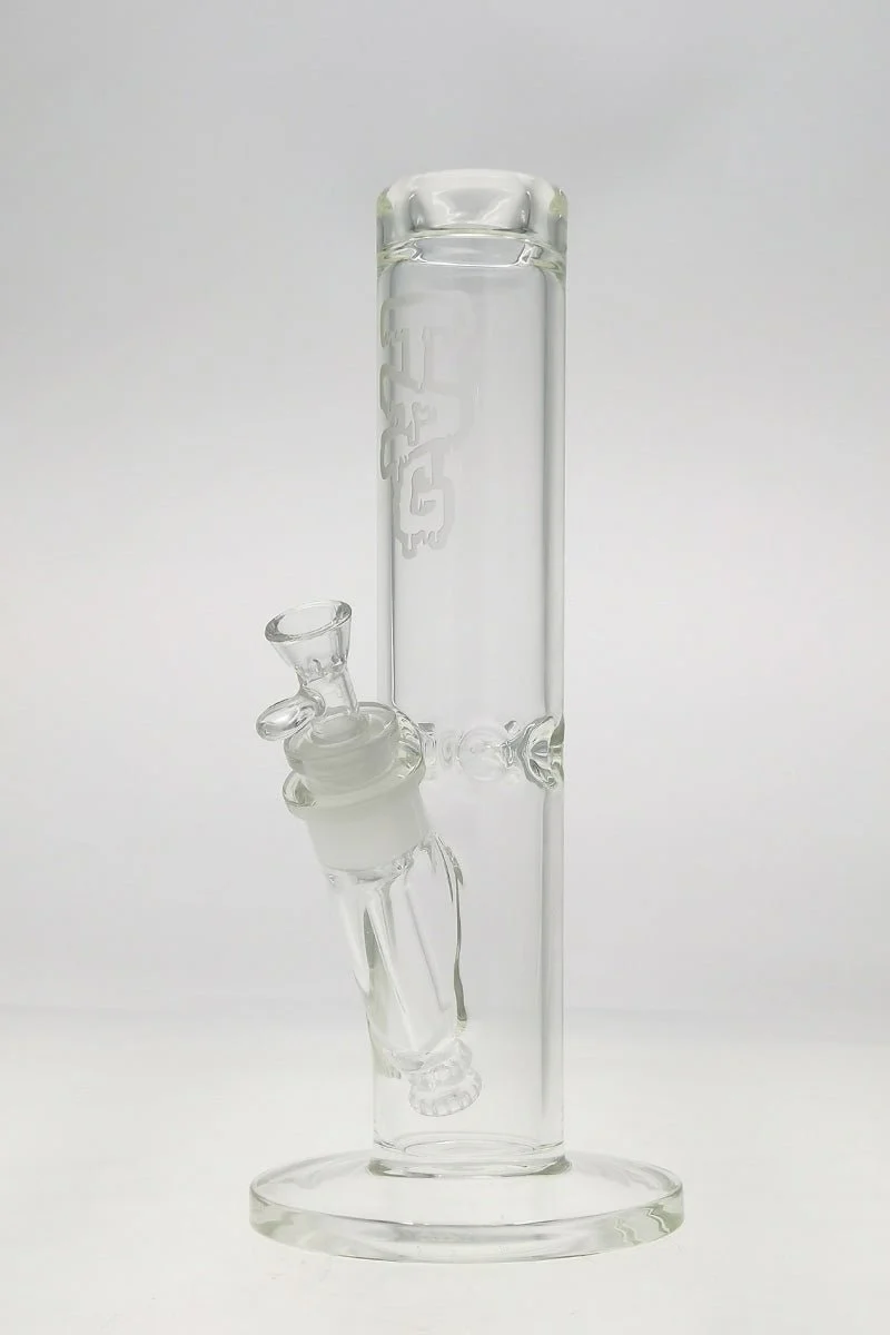 TAG - 14" Straight Tube Bong 65x7MM - 28/18MM Downstem (4.00")
