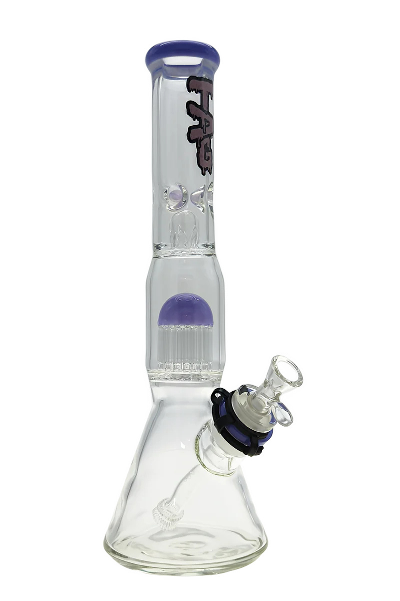 TAG - 16" Fixed 16-Arm Tree Beaker Bong 50x7MM - 28/18MM Downstem (4.25") - Image 111