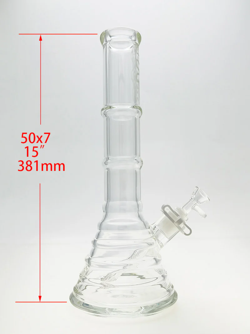 TAG - 15" Beaker Bong Bamboo 50x7MM (4.50") 18/14MM Downstem - Image 35