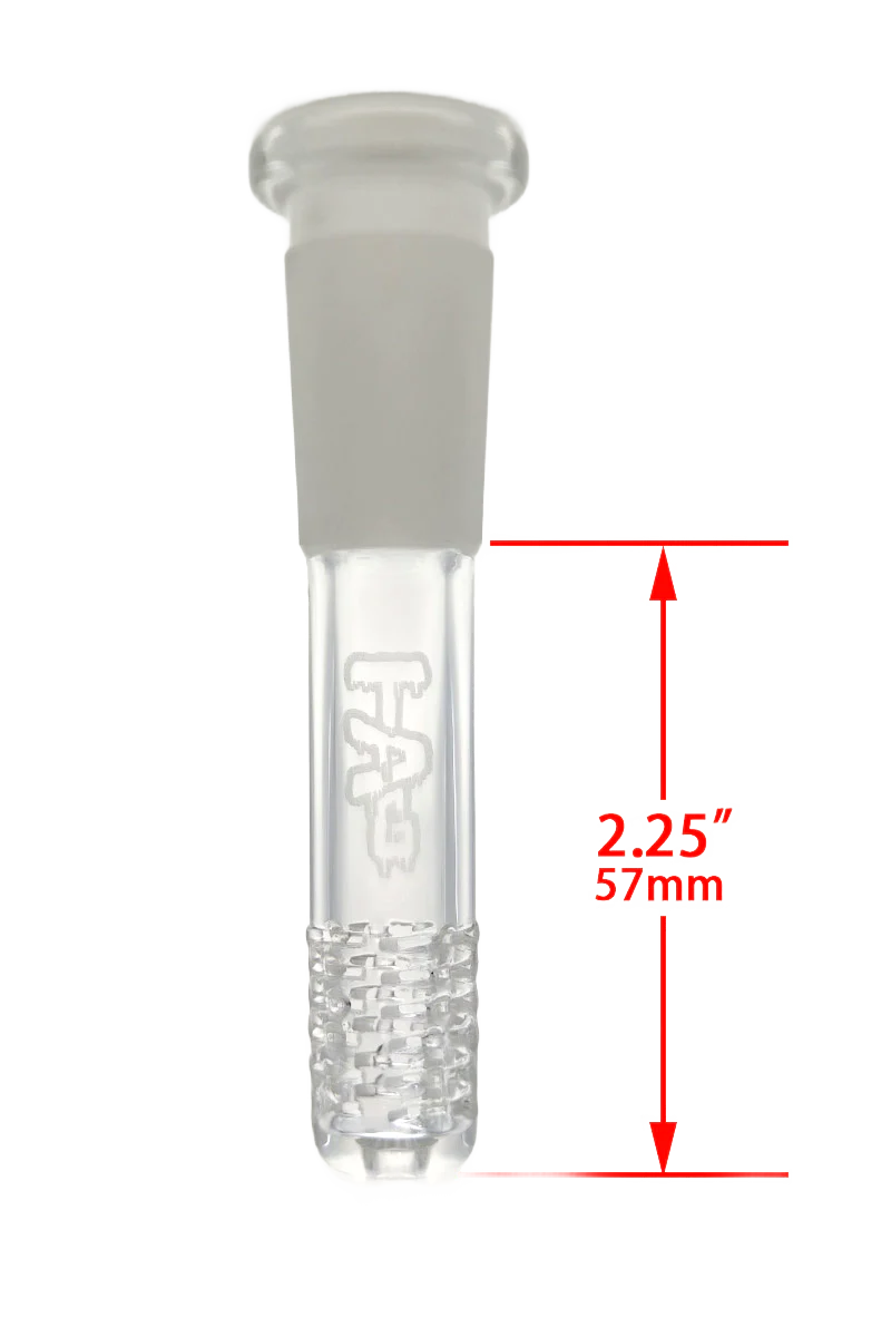 TAG - 18/14MM Open End Bong Downstem - 6 Row x 3 (54 Hole) Multiplying Super Slit - Image 20