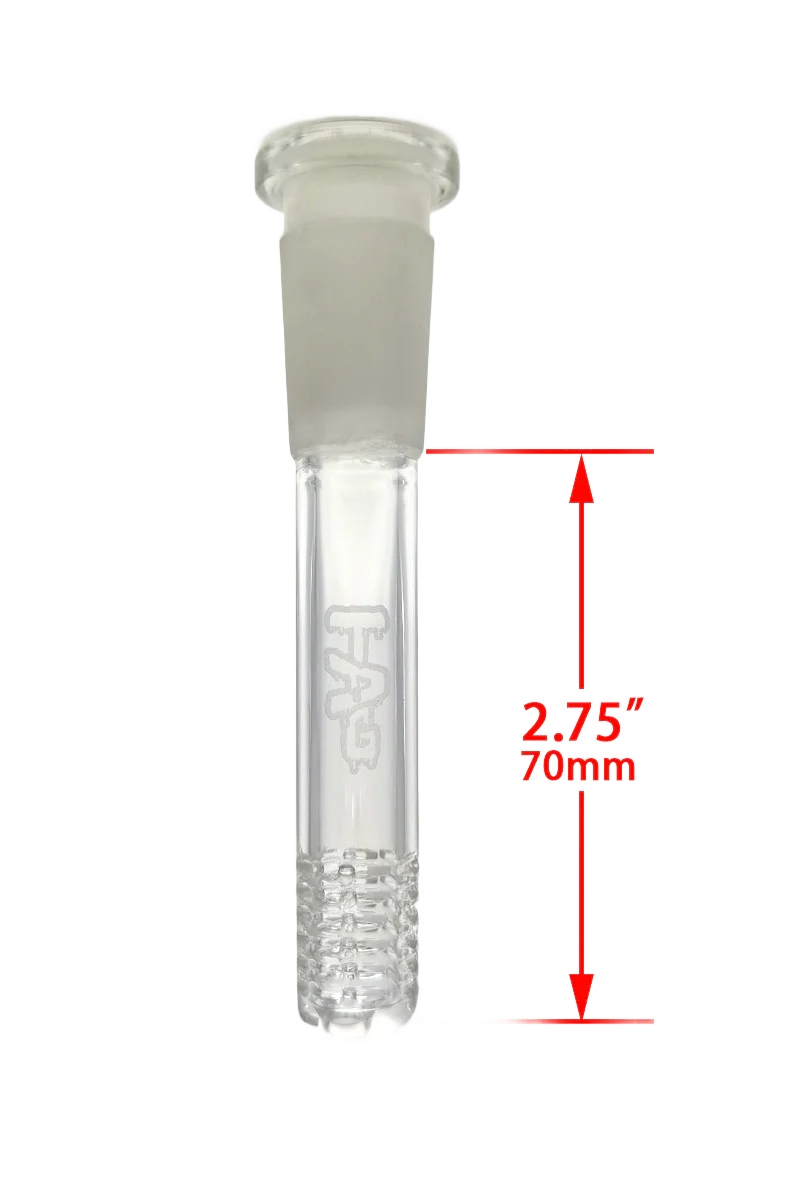 TAG - 18/14MM Open End Bong Downstem - 6 Row x 3 (54 Hole) Multiplying Super Slit - Image 21