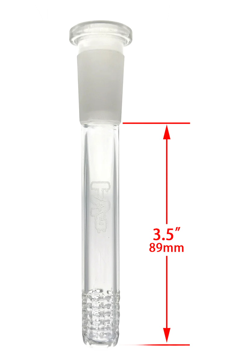 TAG - 18/14MM Open End Bong Downstem - 6 Row x 3 (54 Hole) Multiplying Super Slit - Image 9