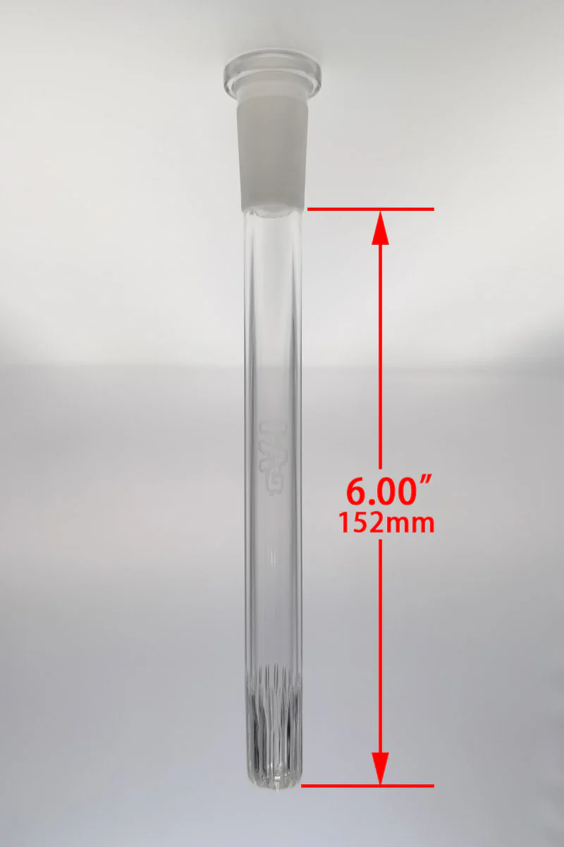 TAG - 18/14MM Open End Rounded Super Slit Showerhead Bong Downstem - Image 30