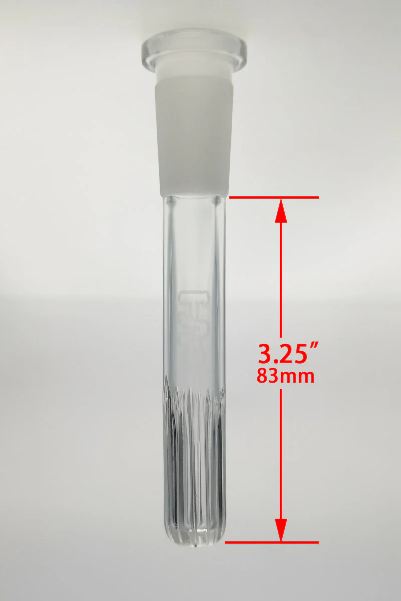 TAG - 18/14MM Open End Rounded Super Slit Showerhead Bong Downstem - Image 33