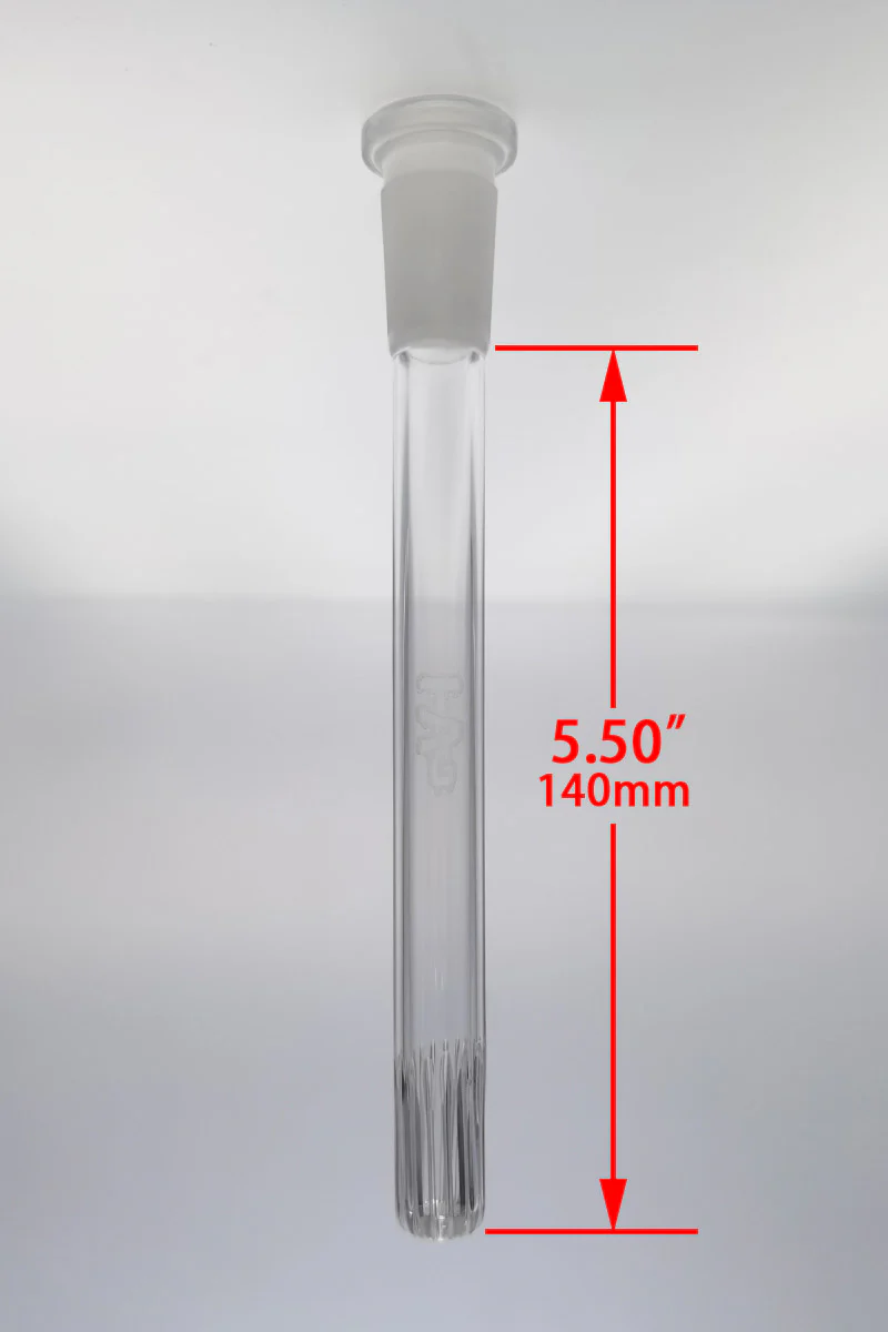 TAG - 18/14MM Open End Rounded Super Slit Showerhead Bong Downstem - Image 37