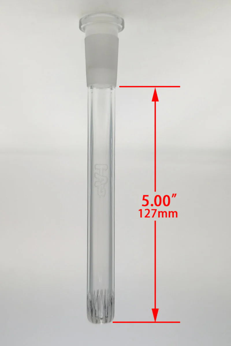 TAG - 18/14MM Open End Rounded Super Slit Showerhead Bong Downstem - Image 41