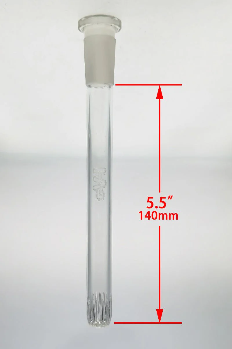 TAG - 18/14MM Open End Rounded Super Slit Showerhead Bong Downstem - Image 8