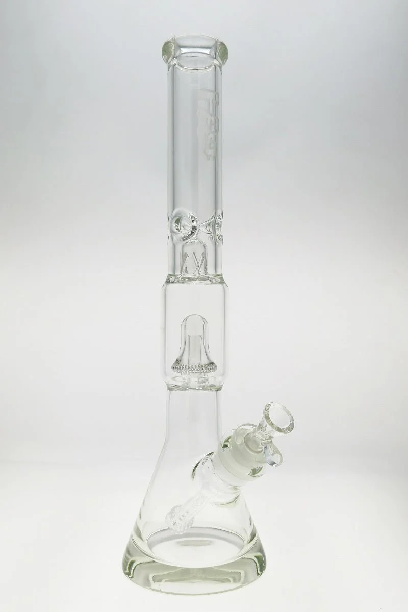 TAG - 19" Fixed Super Slit Bellow UFO Beaker Bong 50x7MM - 28/18MM Downstem (4.75") - Image 4