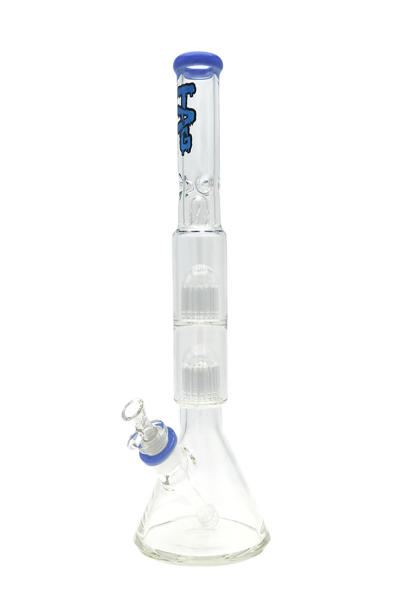 TAG - 20" Double Fixed 16 Arm Tree Beaker Bong 50x7MM - 28/18MM Downstem (4.50") - Image 5